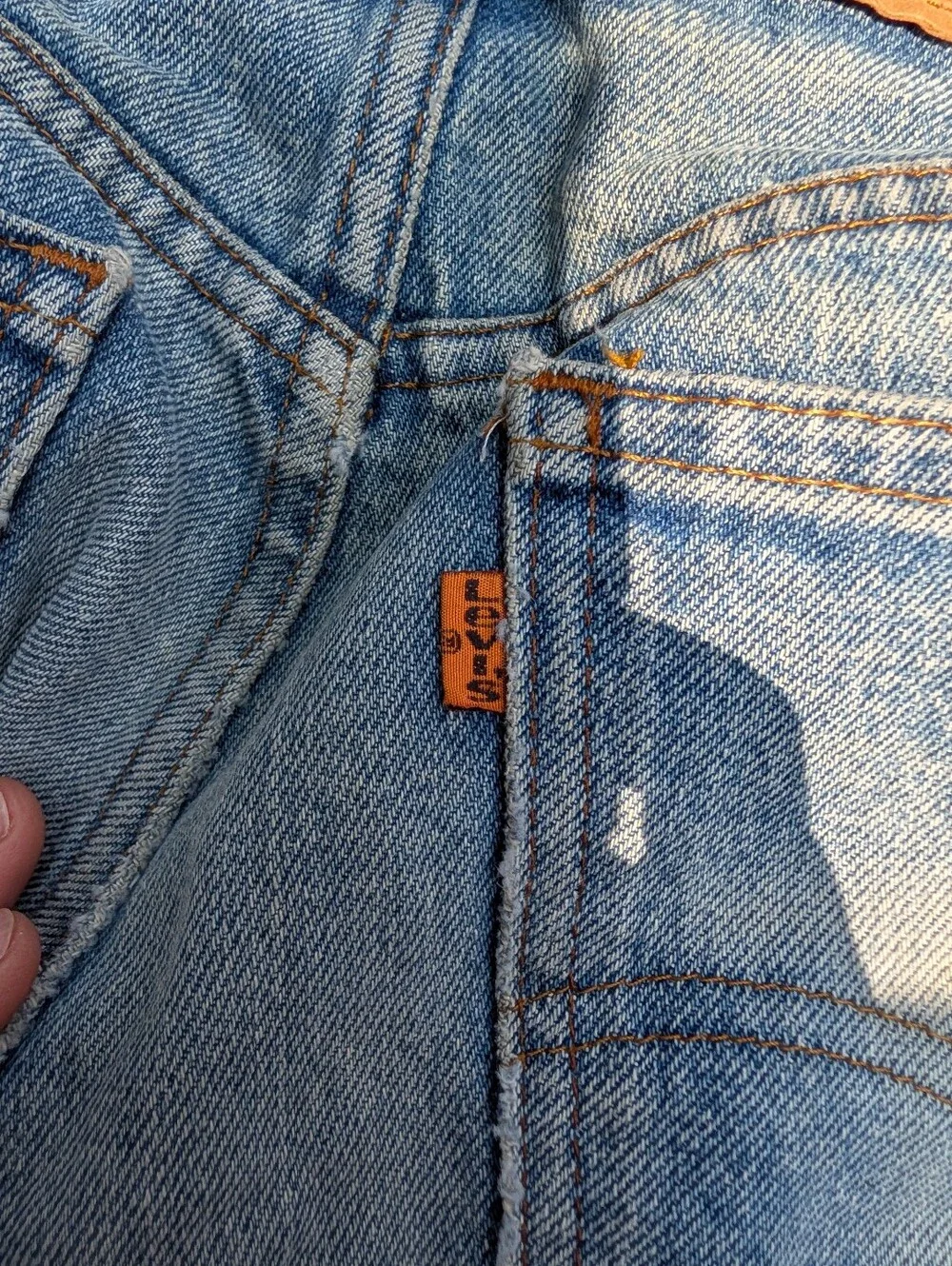 Vintage 80s Levi's Orange Tab 20505 Denim Jeans Classic Character Faded Vtg